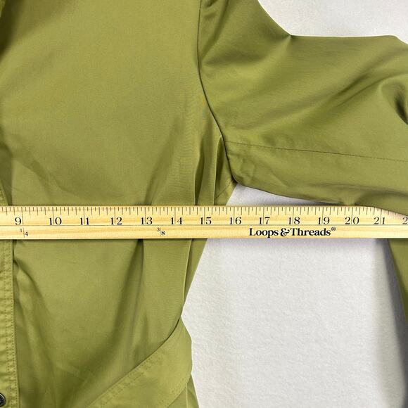 Cynthia Steffe Womans Olive Green Classic Chic Belted Trench Coat Small - Picture 11 of 11